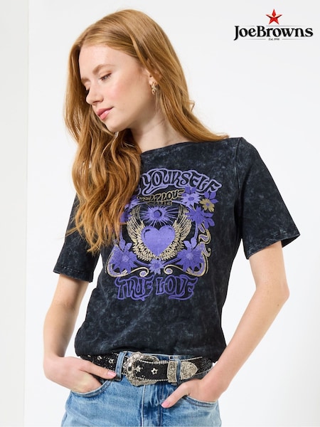Joe Browns Black Mystical Boho Graphic T-Shirt (V10059) | €40