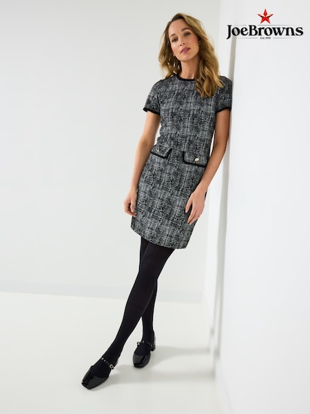 Joe Browns Black Petite Classic Jersey Check Dress (V10078) | €77