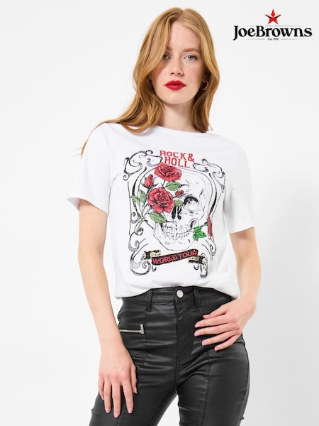 Joe Browns White Rock and Roll T-Shirt (V10120) | €33