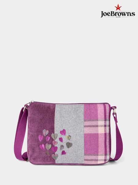 Joe Browns Purple Zip Heart Tweed Applique Bag (V10151) | € 59