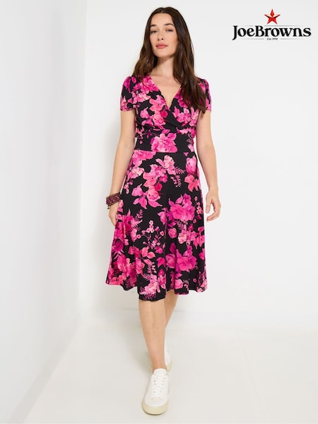 Joe Browns Pink Winter Floral Wrap Dress (V10153) | €69