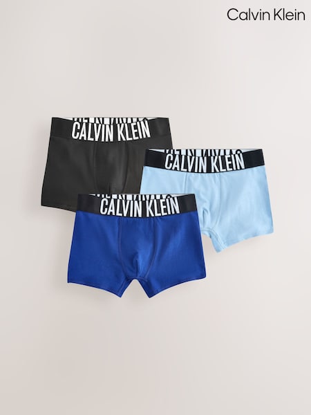 Calvin Klein Blue 3 Pack Boys Trunks Intense Power (V10264) | AED210