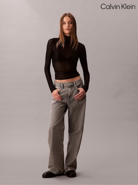 Calvin Klein Grey Wide Leg Jeans (V10298) | R$ 1.285