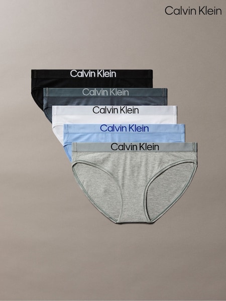 Calvin Klein White 5 Pack Bikini Briefs Maximum Cotton (V10439) | €86