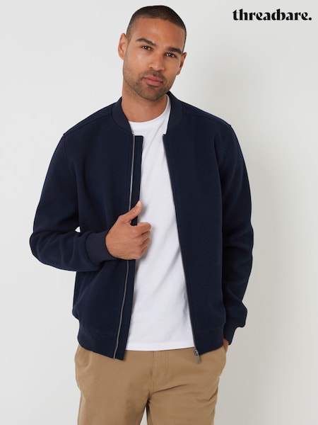 Azul - Threadbare Brushed Bomber Jacket (V10504) | R$ 640