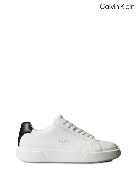 Calvin Klein White Leather Durable Traction NYC Trainers (V10550) | €159