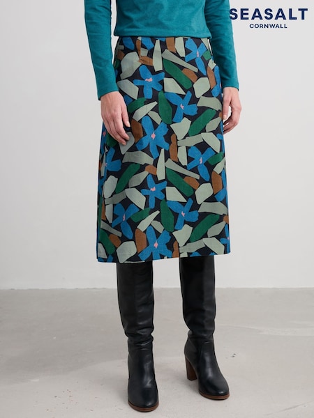 Seasalt Cornwall Blue Forest View Skirt (V10584) | AED384