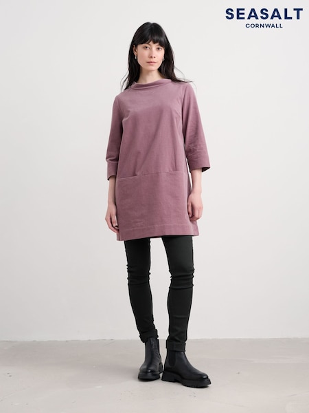 Seasalt Cornwall Purple Sail By The Stars Needlecord Tunic (V10589) | €107