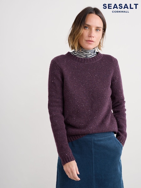 Seasalt Cornwall Purple Dawson Pick Jumper (V10595) | €96