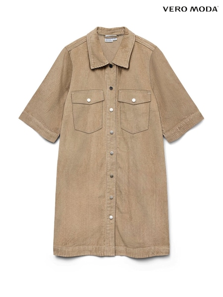 VERO MODA Natural Half Sleeve Corduroy Dress (V10643) | €68