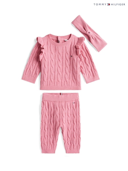 Tommy Hilfiger Cable Knit Three-Piece Outfit Gift Box (V10729) | 113 €