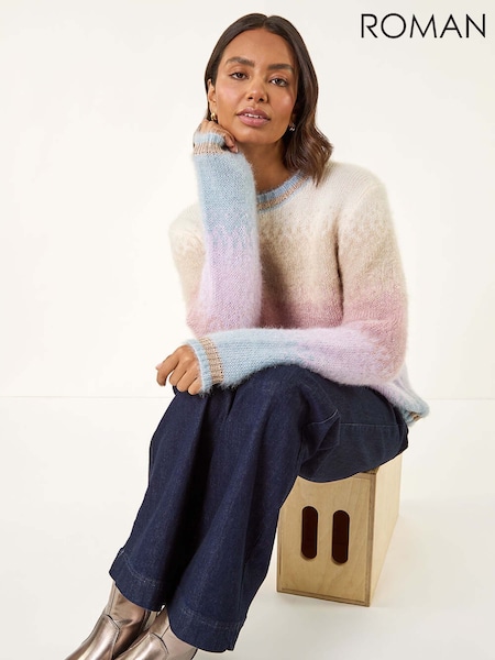 Roman Natural Ombre Tinsel Knit Jumper (V11012) | R$ 545