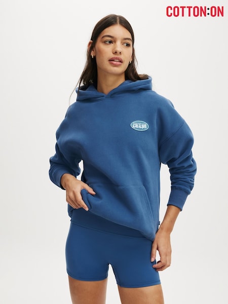 Cotton On Blue Plush Premium Graphic Hoodie (V11041) | €44