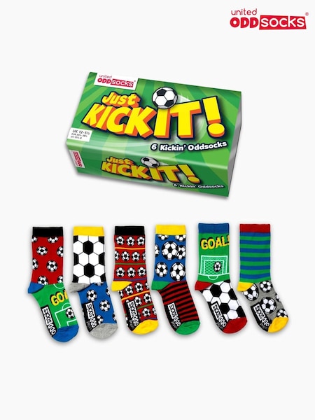 United Odd Socks Green Football Kick Boys Socks 6 Packs (V11071) | €15.50