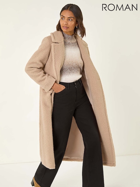 Castanho - Roman Borg Single Breasted Coat (V11100) | R$ 845