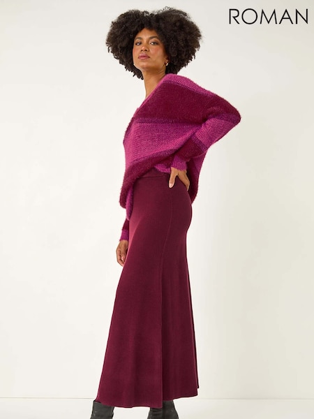 Roman V-Neck Stripe Knit Jumper (V11143) | R$ 485