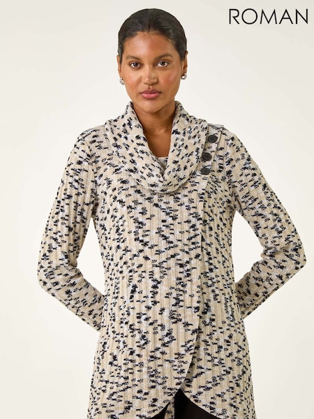 Roman Natural Chenille Cowl Neck Tunic Top (V11203) | €53