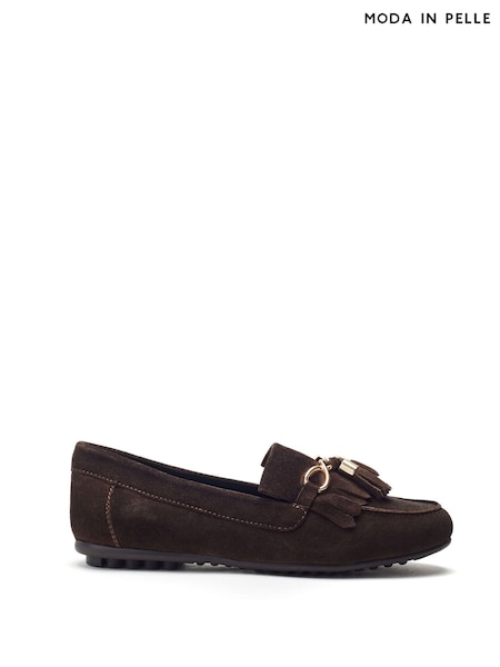 Moda in Pelle Essana Chain And Tassel Detail Moccasins (V11231) | €65