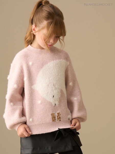 Angel & Rocket Pink Izzy Polar Bear Jumper (V11297) | 139 QAR - 158 QAR