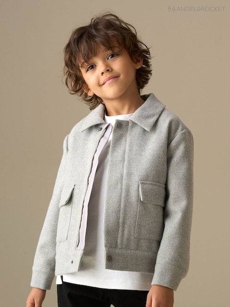 Angel & Rocket Grey Parker Varsity Jacket (V11320) | €77 - €82