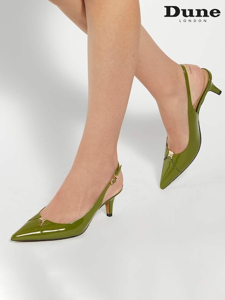 Dune London Green Distinctive Brand Plated Slingback Shoes (V11478) | €130