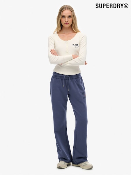 Superdry Blue Athletic Print Flare Joggers (V11556) | €61