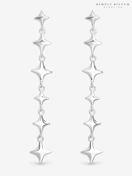 Simply Silver 925 Sterling Silver Polished Long Celestial Drop Earrings (V11583) | €53