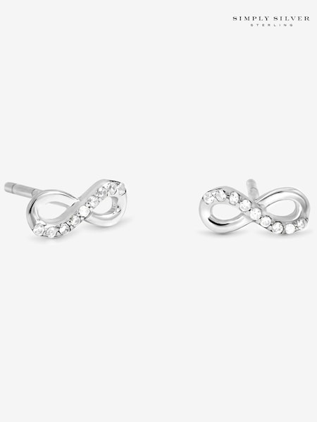 Simply Silver Silver Tone Cubic Zirconia Infinity Gift Cracker Earrings (V11589) | €25
