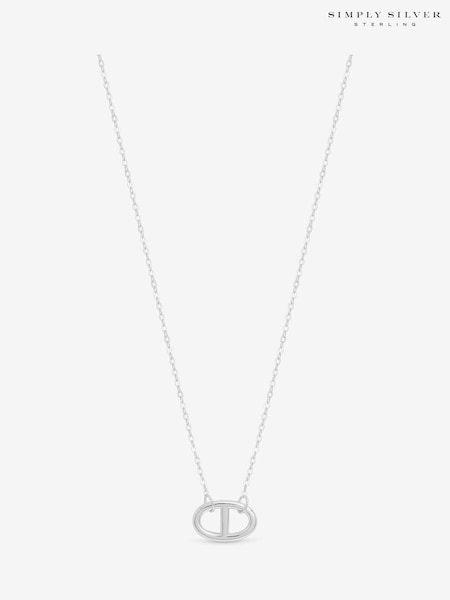 Simply Silver 925 Sterling Silver Interlink Heart Necklace (V11599) | €37