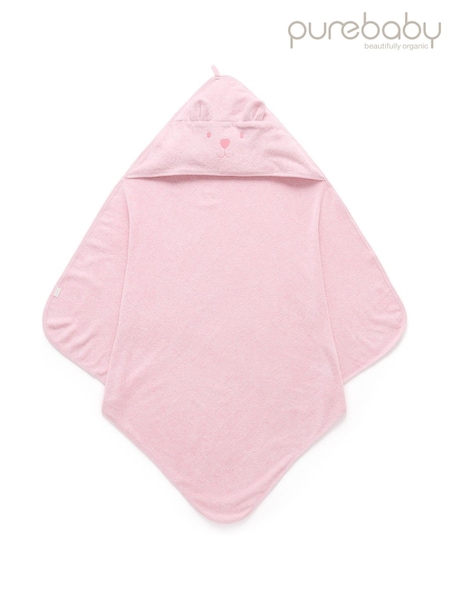 Purebaby Pink Essential Bear Towel (V11619) | AED146