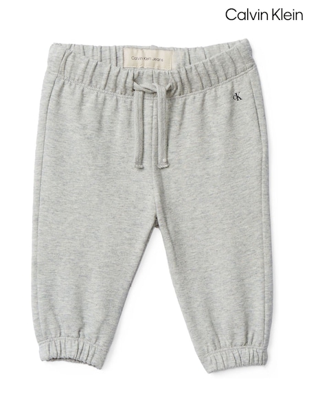 Calvin Klein Grey Newborn Fleece Logo Tracksuit (V11640) | AED495