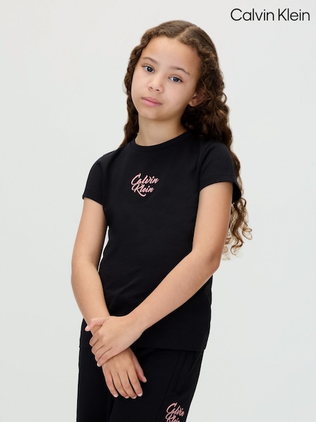 Calvin Klein Black Logo T-Shirt (V11736) | 89 QAR