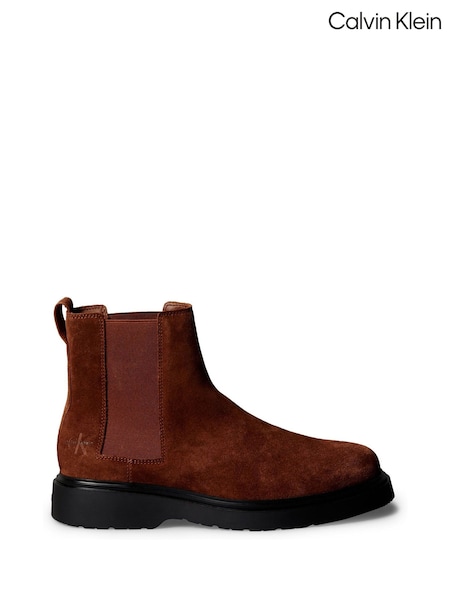 Calvin Klein Brown Suede Chelsea Boots (V11841) | €191
