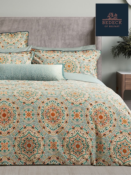 Bedeck of Belfast Gold/Teal Addison 200 Thread Count Duvet Set (V11904) | €0
