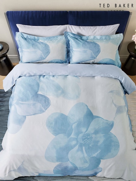 Ted Baker Blue Photo Magnolia 200 TC Cotton Sateen Duvet Set (V11937) | AED598 - AED837