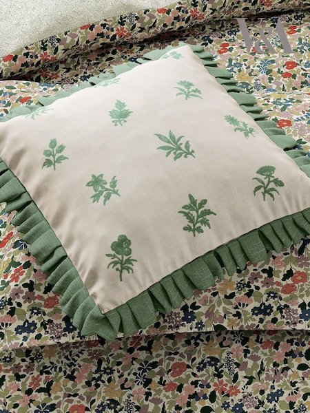 V&A Green Verdant Bouquet Cushion Cushion (V11956) | €47