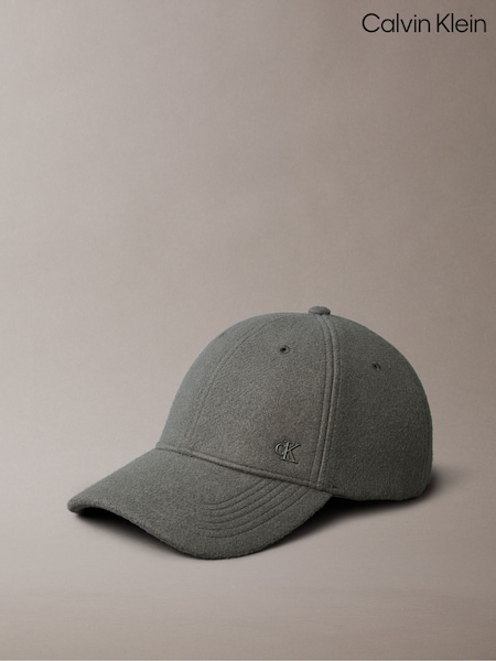 Calvin Klein Grey Felt Signature Logo Hardware Cap (V11980) | €64