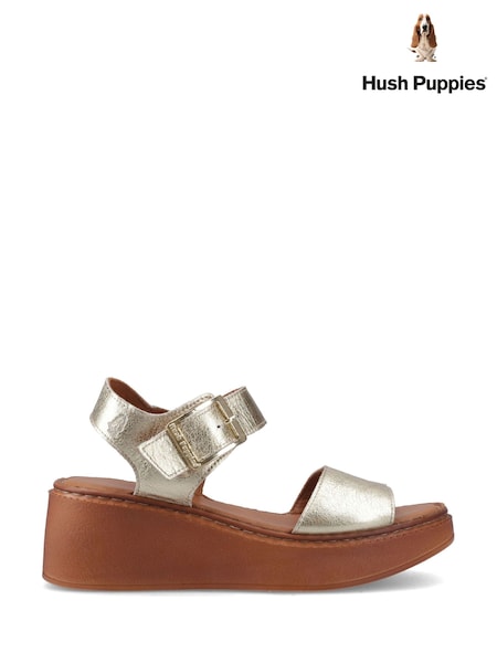 Hush Puppies Gold Beatrix Wedge Sandals (V12231) | €140