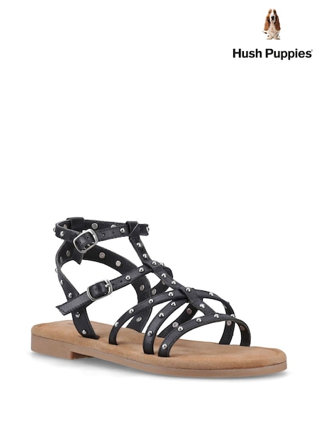 Hush Puppies Black Tori Stud Gladiator Sandals (V12256) | kr785