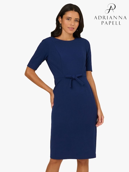 Blau & Marineblau - Adrianna Papell Mini Bow Front Sheath Dress (V12291) | 201 €