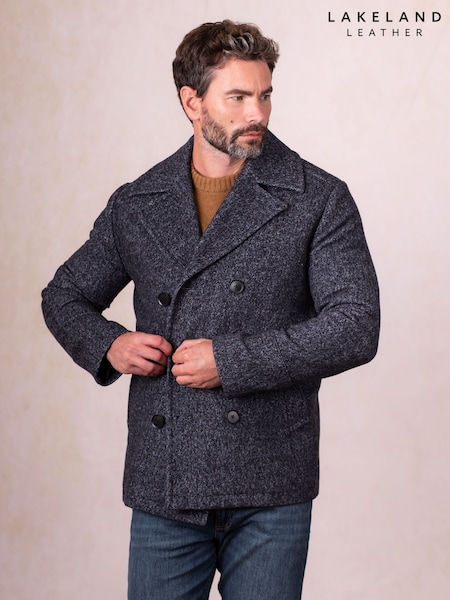 Lakeland Clothing Grey Ulverston Pea Coat (V12347) | €253