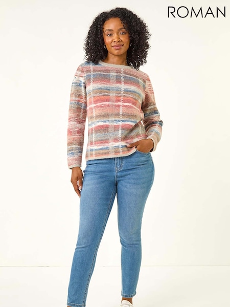 Roman Petite Check Knit Jumper (V12437) | R$ 510