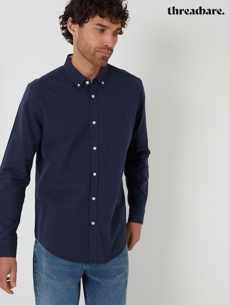 Threadbare Blue Oxford Long Sleeve Shirt (V12482) | €41