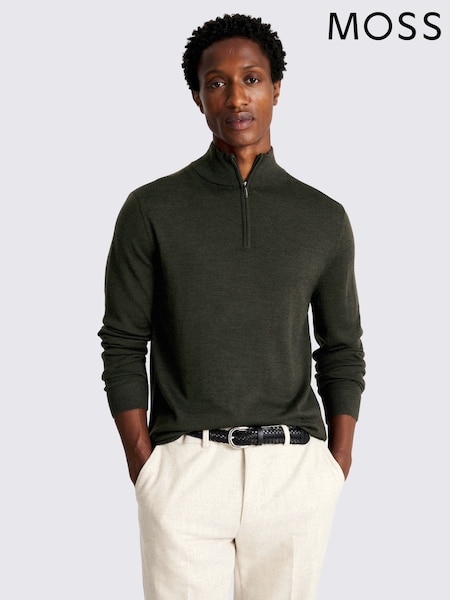 MOSS Merino Zip-Neck Jumper (V12516) | €79