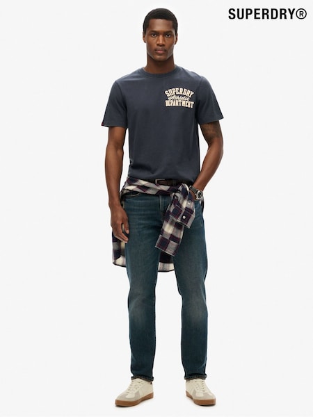 Superdry Blue Vintage Athletic T-Shirt (V12576) | 173 QAR