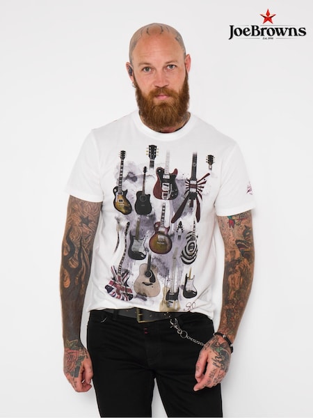 Joe Browns White Guitar Graphic T-Shirt (V12604) | €38