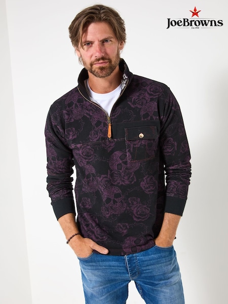Joe Browns Purple Skull Funnel Top (V12645) | 297 QAR