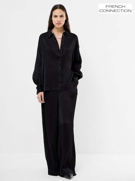 French Connection Black Terry Crinkle Top (V12687) | R$ 680