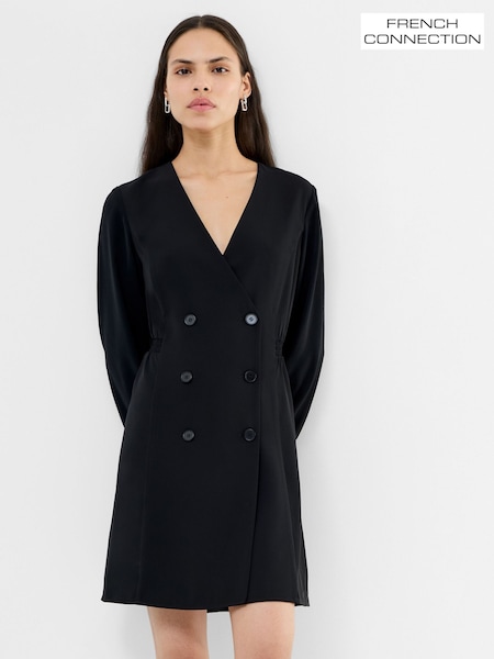 French Connection Black Levent Crepe Mini Dress (V12737) | R$ 980