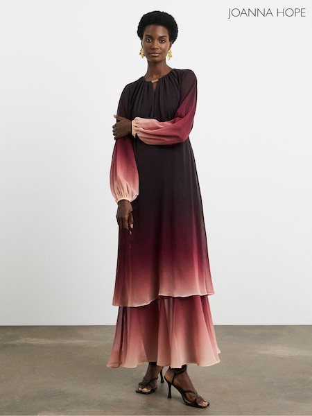 Joanna Hope Pink Ombre Tiered Maxi Dress (V12765) | €140